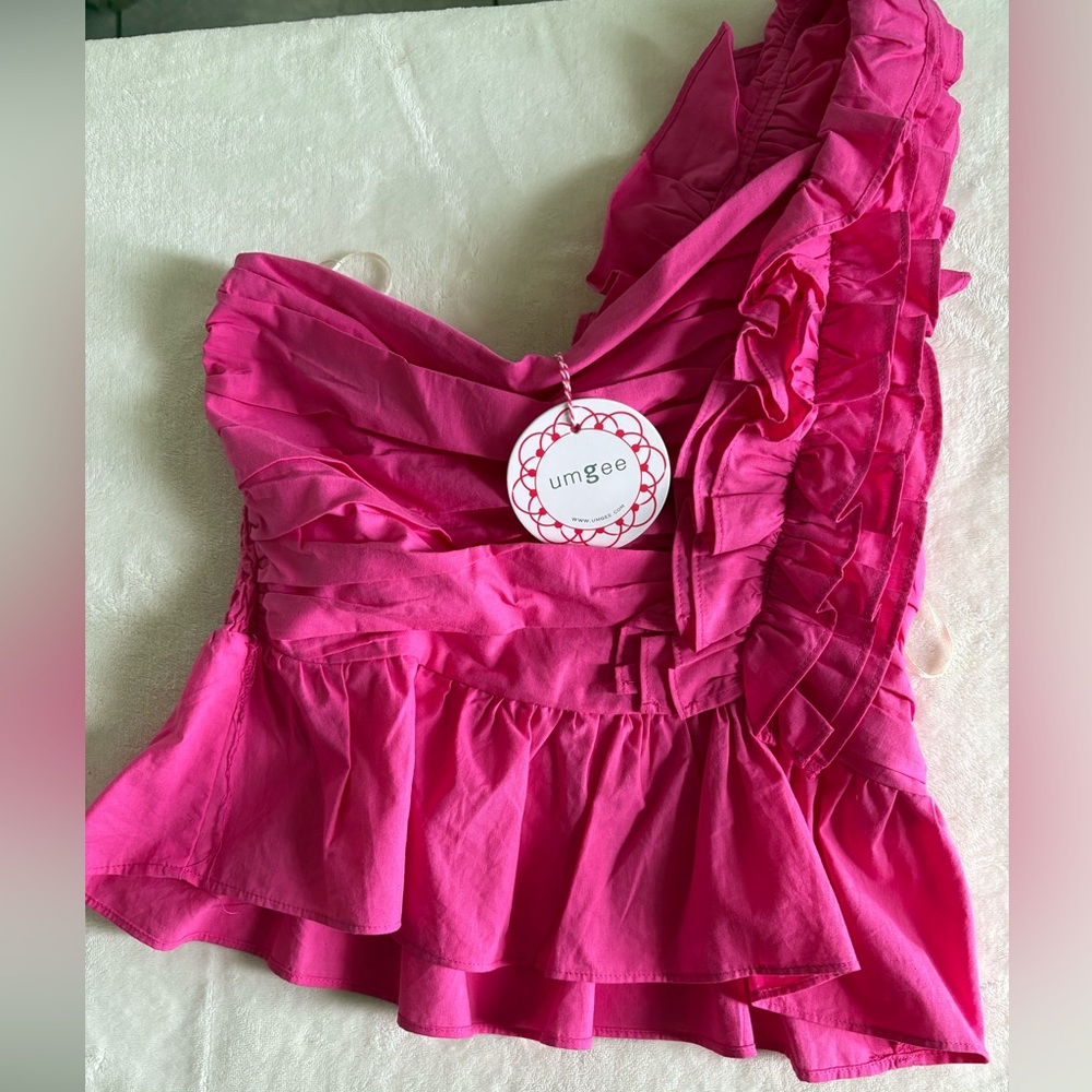 Umgee Fuchsia Smocked Blouse